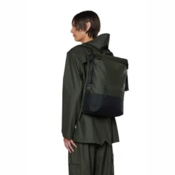 Sac à Dos Rains Unisexe Trail Rolltop Backpack Green 8 Sac à Dos Rains Unisexe Trail Rolltop Backpack Green -Rains 13760 green men 1