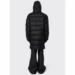 Veste Rains Unisex Long Puffer Jacket Black -Rains 15070 black men 3