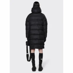 Veste Rains Unisex Long Puffer Jacket Black -Rains 15070 black women 3