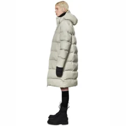 Veste Rains Unisex Long Puffer Jacket Cement -Rains 15070 cement women 2