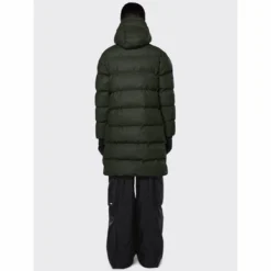 Veste Rains Unisex Long Puffer Jacket Green -Rains 15070 green men 3