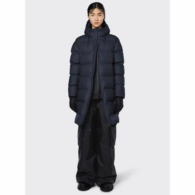 Veste Rains Unisex Long Puffer Jacket Navy 4 Veste Rains Unisex Long Puffer Jacket Navy – Image 2