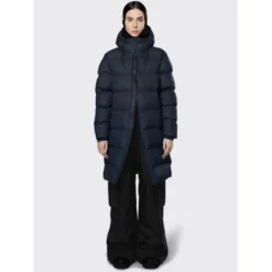 Veste Rains Unisex Long Puffer Jacket Navy 14 Veste Rains Unisex Long Puffer Jacket Navy -Rains 15070 navy women 1