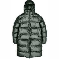 Veste Rains Unisex Long Puffer Jacket Silver Pine