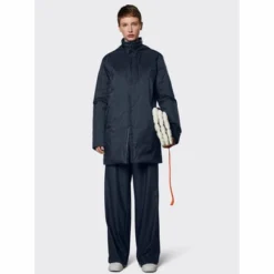 Veste Rains Unisex Padded Nylon Coat Navy 19 Veste Rains Unisex Padded Nylon Coat Navy -Rains 15480 navy women 1