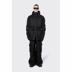 Veste Rains Unisex Alpine Nylon Parka Black -Rains 15510 black men 4