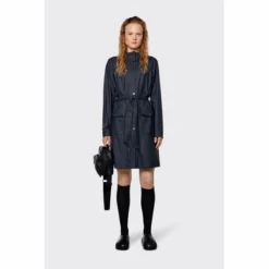 Imperméable RAINS Female Curve Jacket Navy -Rains 18130 navy women 1