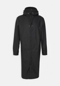 Rains Longer Jacket Unisex - Veste Imperméable - Black -Rains 19a594d4bc24480292ac5664fe6fcb26