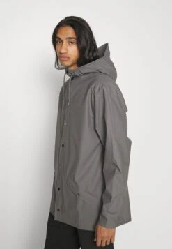Rains Unisex - Manteau Court - Grey -Rains 7d81c51902fb4222b5362657119f289e