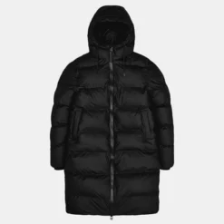 Veste Rains Unisex Long Puffer Jacket Black -Rains Jas Rains Unisex Long Puffer Jacket Black