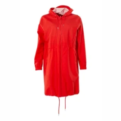 Mperméable RAINS Long W Jacket Rouge